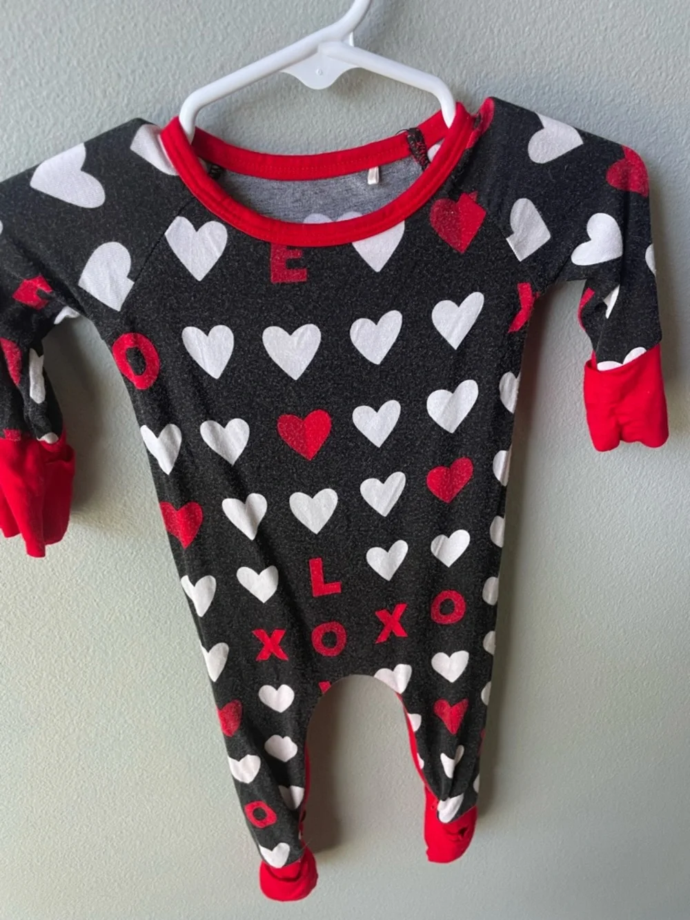 Little Sleepies Valentine's Hearts XOXO Bamboo Crescent Zippy Sleeper